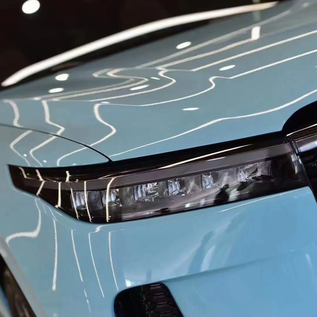 Ravoony Basic Glossy Crystal Light Blue Car Vinyl Wrap