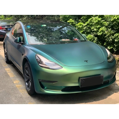 Ravoony Plus Matte Chameleon Spring Green Car Wrap 02