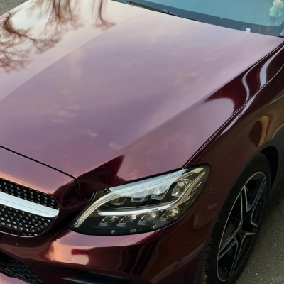Ravoony Basic Gloss Black Rose Vinyl Wrap 02
