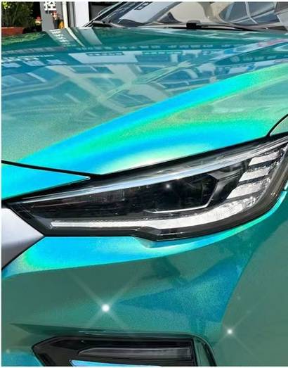 Ravoony Plus Glossy Laser Green Car Vinyl Wrap
