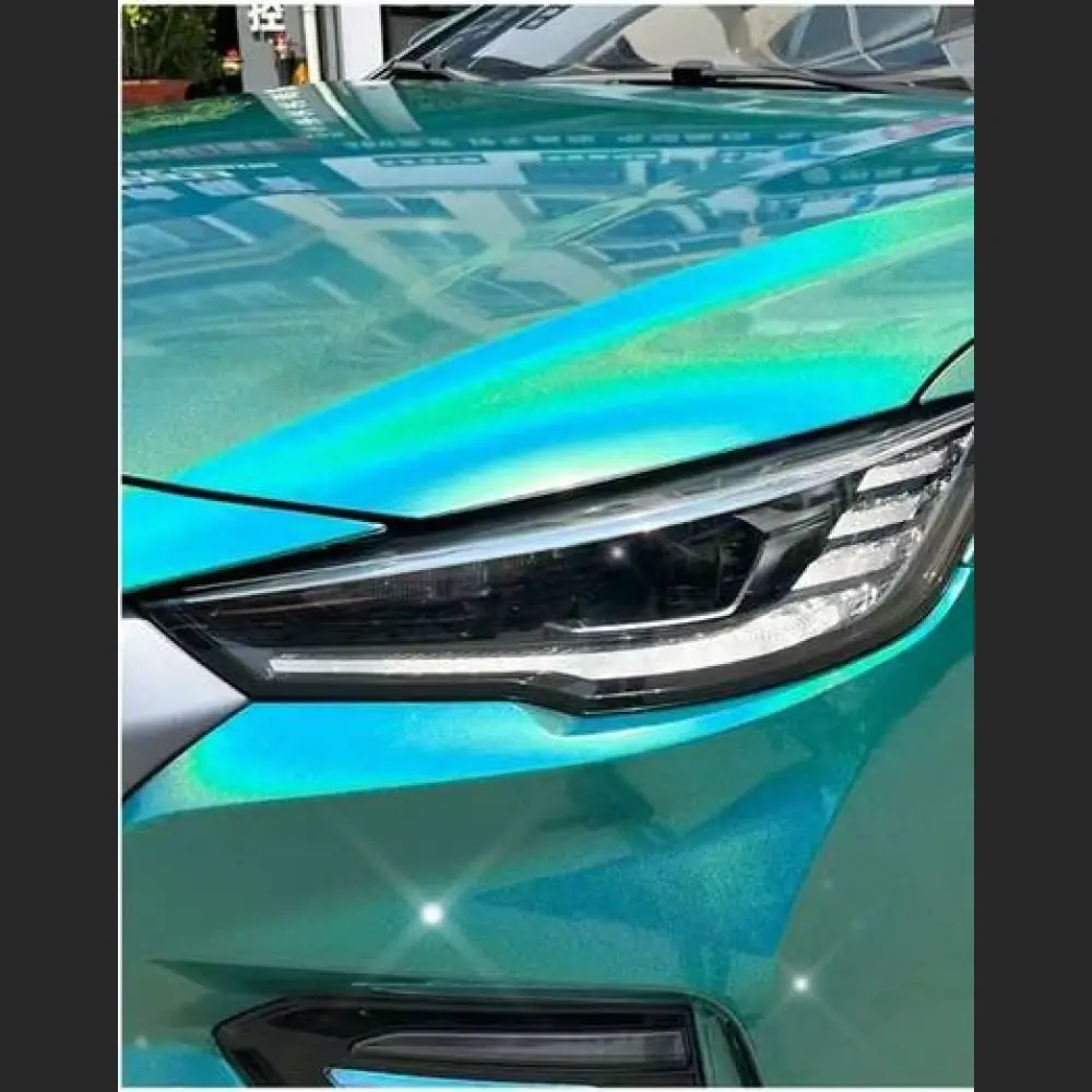 Ravoony Plus Glossy Laser Green Car Vinyl Wrap