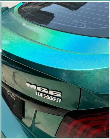 Ravoony Plus Glossy Laser Green Car Vinyl Wrap