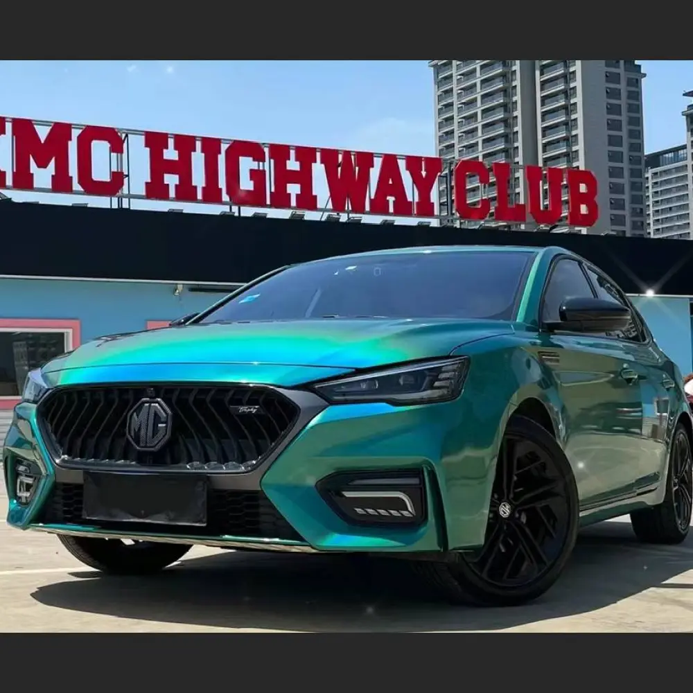 Ravoony Plus Glossy Laser Green Car Vinyl Wrap