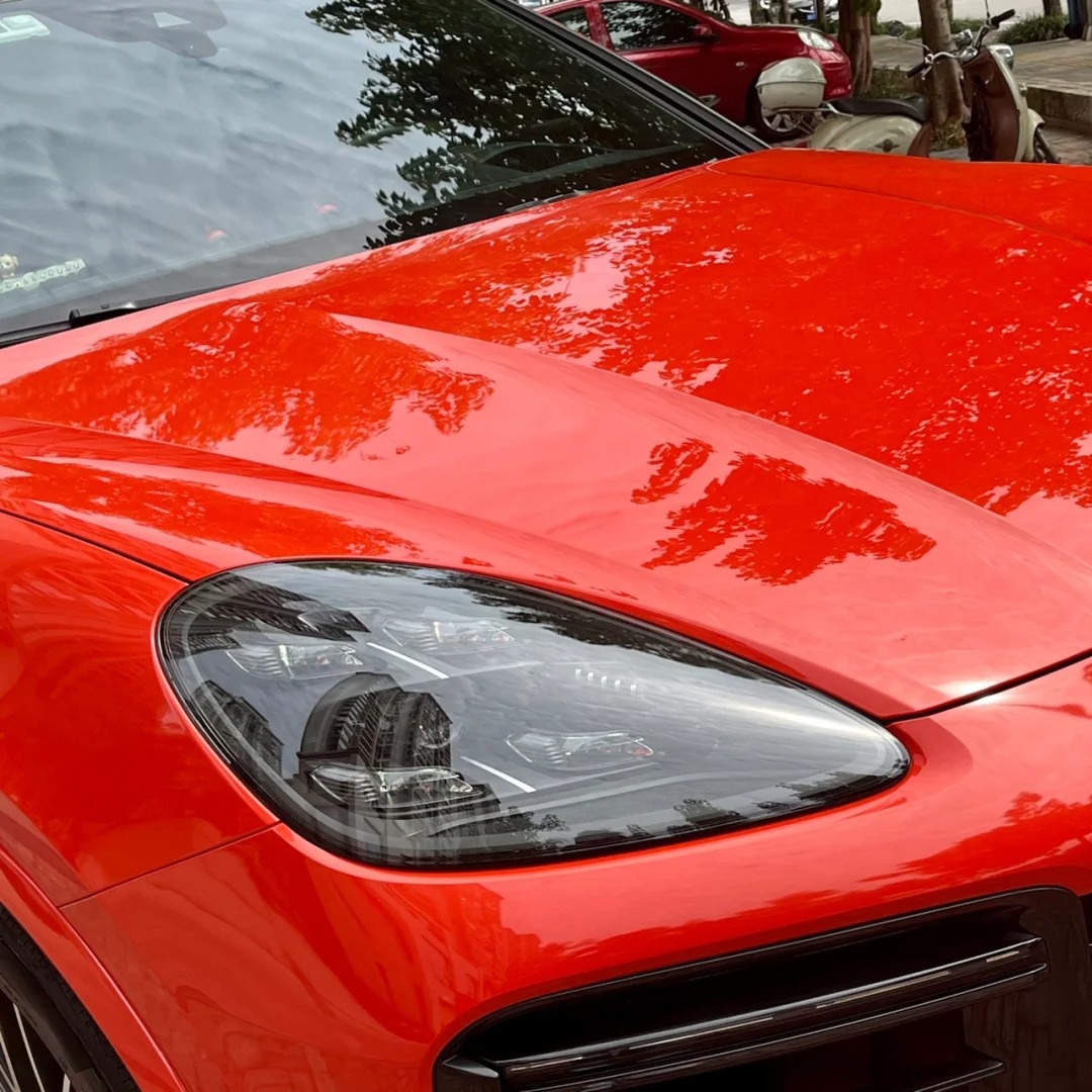 Ravoony Basic Glossy Porsche Orange Car Vinyl Wrap