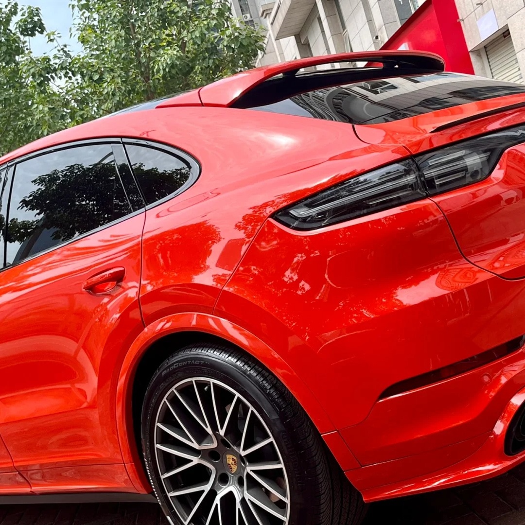 Ravoony Basic Glossy Porsche Orange Car Vinyl Wrap