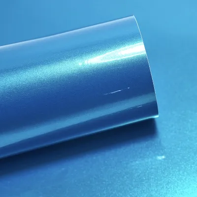 Ravoony Plus Glossy Metallic Atomic Cyan Car Vinyl Wrap 02