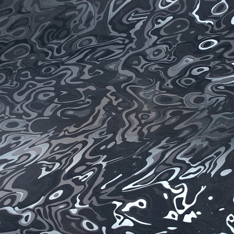 Ravoony Plus PET Laser Forged Carbon Black Vinyl Wrap