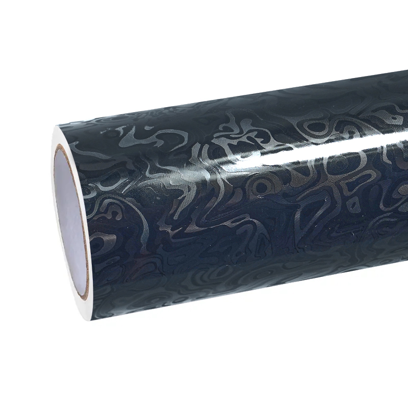 Ravoony Plus PET Laser Forged Carbon Black Vinyl Wrap