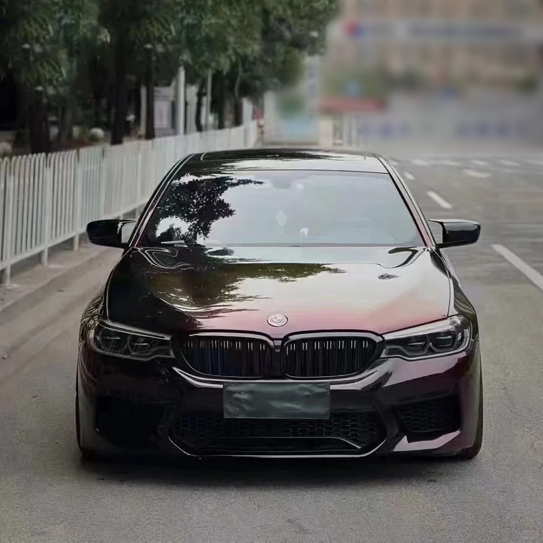 Ravoony Basic Glossy Diamond Black Red Vinyl Car Wrap