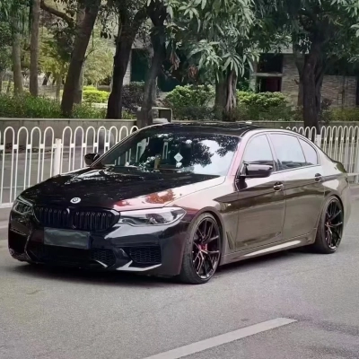 Ravoony Basic Glossy Diamond Black Red Vinyl Car Wrap 02