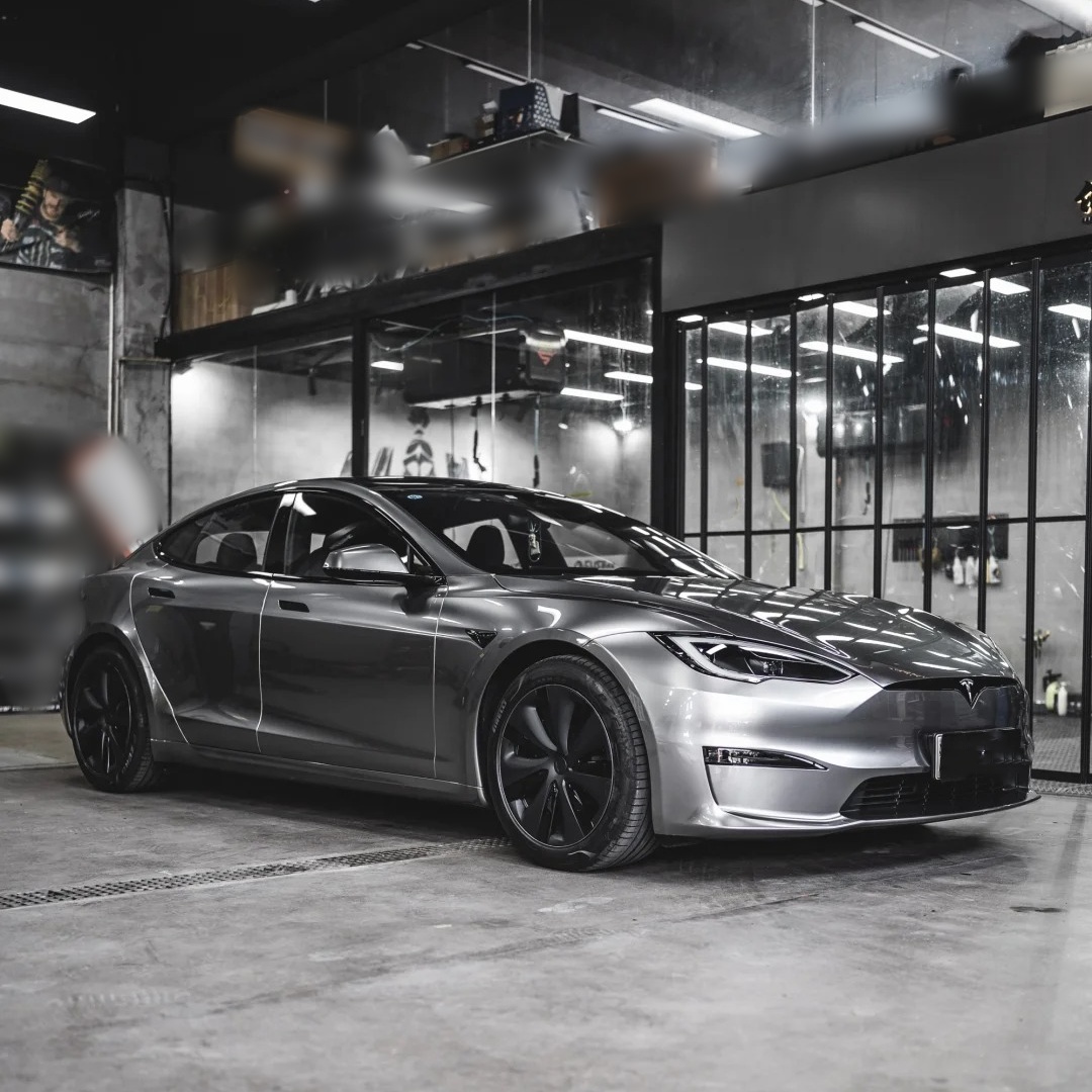 Ravoony Basic Metal Liquid Silver Car Vinyl Wrap