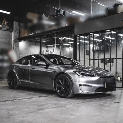 Ravoony Basic Metal Liquid Silver Car Vinyl Wrap 02