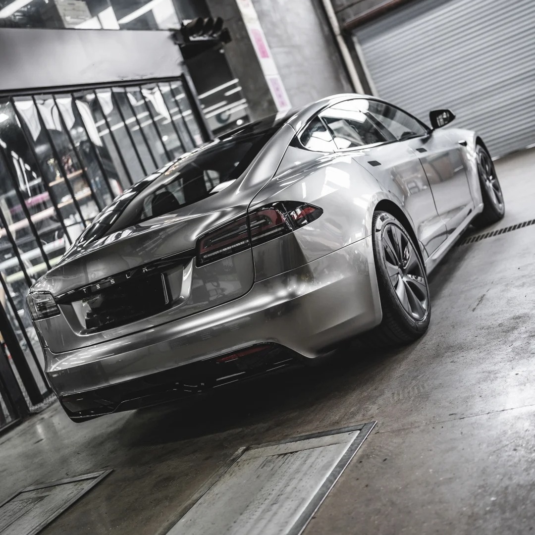 Ravoony Basic Metal Liquid Silver Car Vinyl Wrap