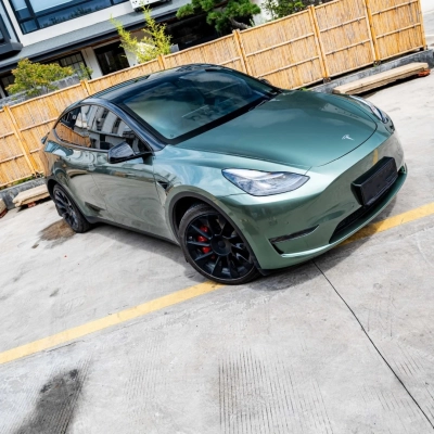 Ravoony Basic Liquid Alpine Green Car Vinyl Wrap 02