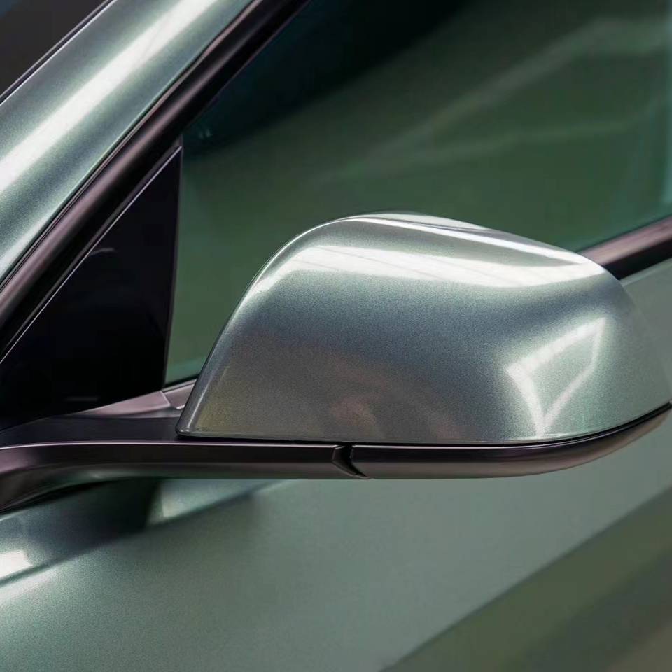 Ravoony Plus Glossy Metallic Paint Fir Green Car Vinyl Wrap