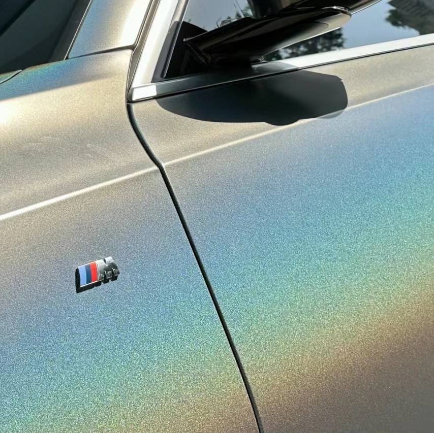 Ravoony Plus Matte Laser Grey Car Vinyl Wrap