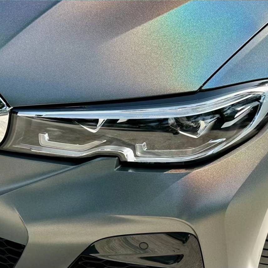 Ravoony Plus Matte Laser Grey Car Vinyl Wrap