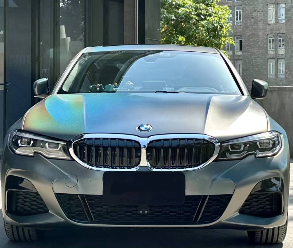 Ravoony Plus Matte Laser Grey Car Vinyl Wrap