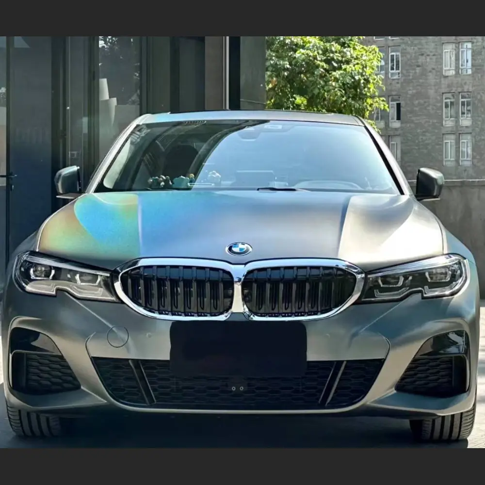 Ravoony Plus Matte Laser Grey Car Vinyl Wrap