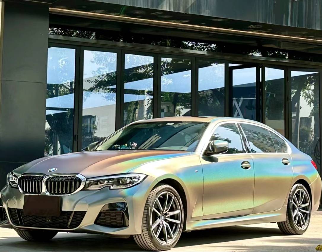 Ravoony Plus Matte Laser Grey Car Vinyl Wrap