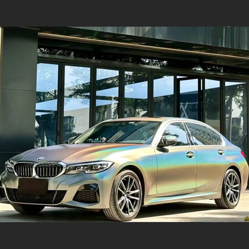 Ravoony Plus Matte Laser Grey Car Vinyl Wrap