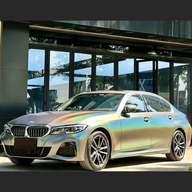 Ravoony Plus Matte Laser Grey Car Vinyl Wrap 