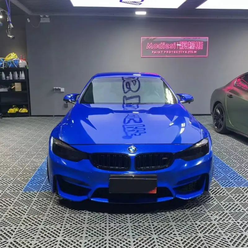 Ravoony Plus Sparkle Blue Car Vinyl Wrap
