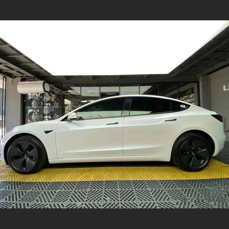 Ravoony Plus Glossy Diamond Blue White Car Vinyl Wrap