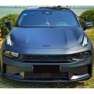 Ravoony Plus Matte Diamond Black Green Car Wrap 02