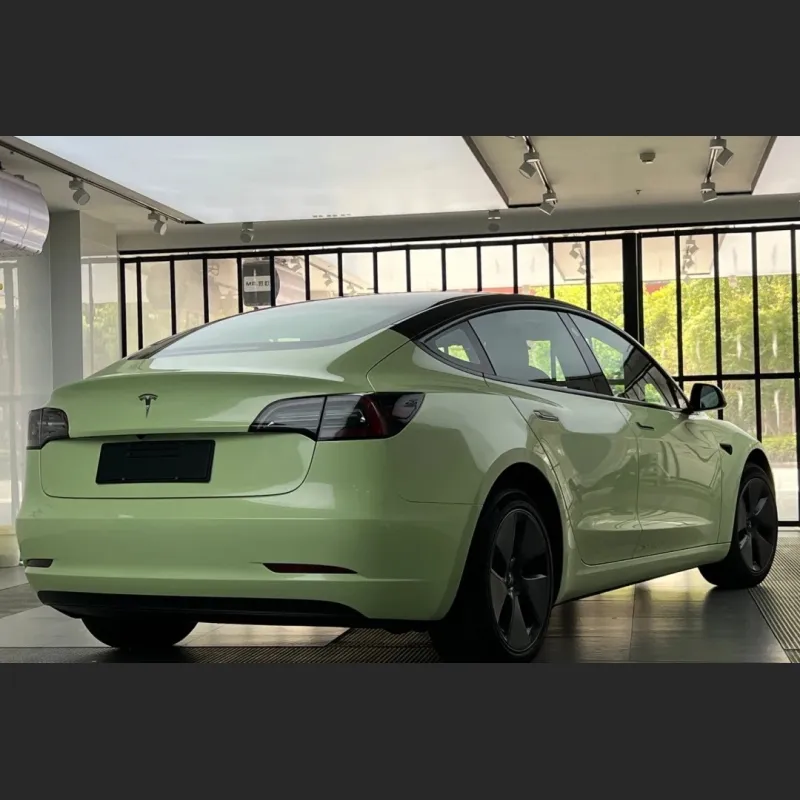 Ravoony Basic Gloss Avocado Green Car Vinyl Wrap