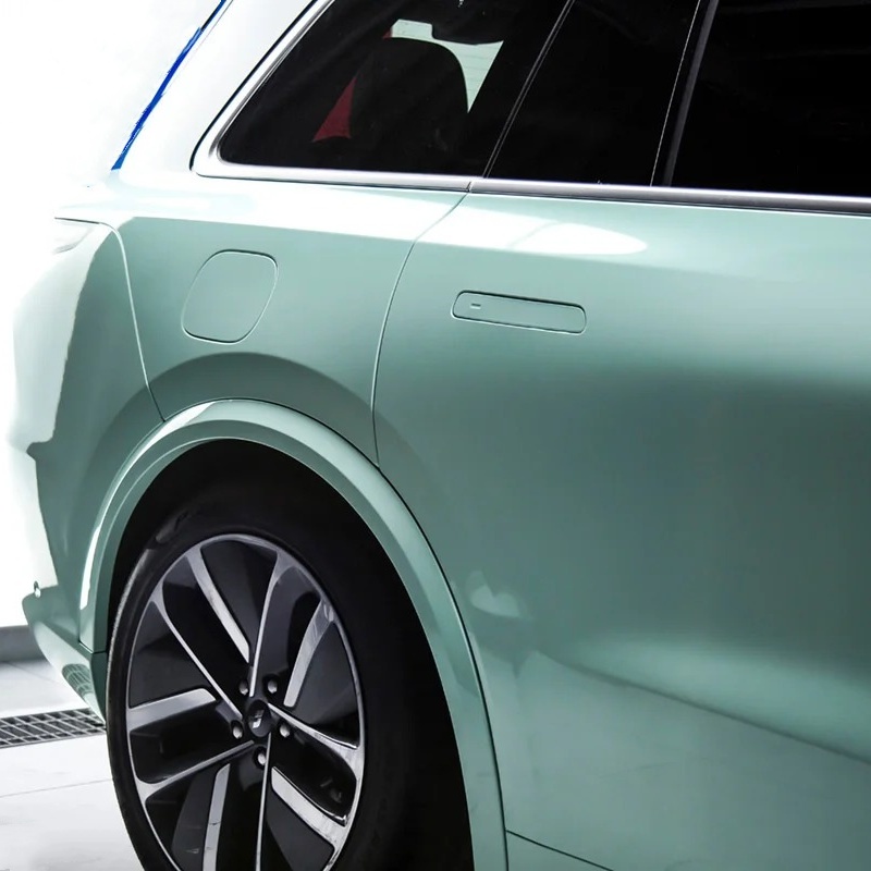 Ravoony Basic Glossy Cragginess Green Car Vinyl Wrap