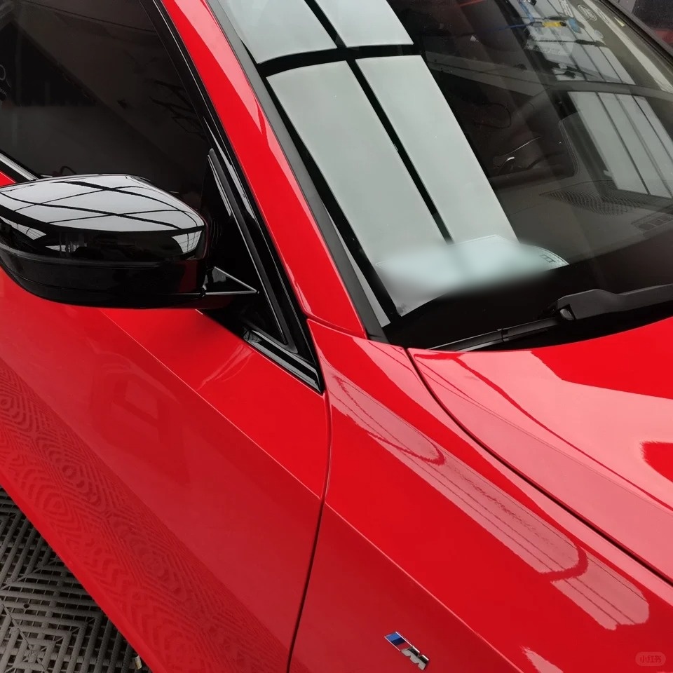 Ravoony Basic PET Glossy Crystal Ferrari Red Vinyl Car Wrap