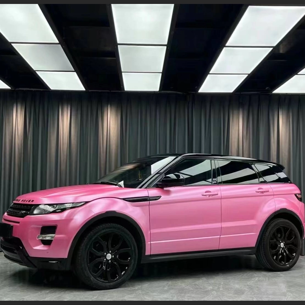 Pink Wrapped Rav Pink Car Vinyl Wrap, Best Ravoony Plus Pure Metallic Conch Pink Car ...