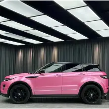 Pure Metallic Conch Pink Car Vinyl Wrap