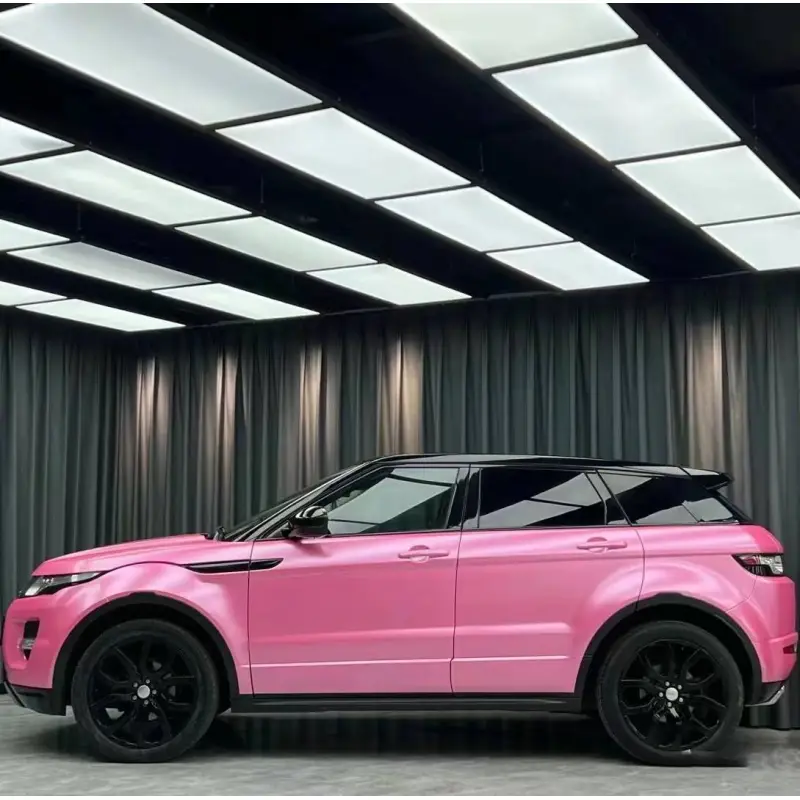 Pure Metallic Conch Pink Car Vinyl Wrap