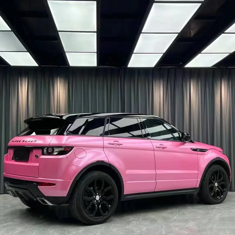 Pure Metallic Conch Pink Car Vinyl Wrap