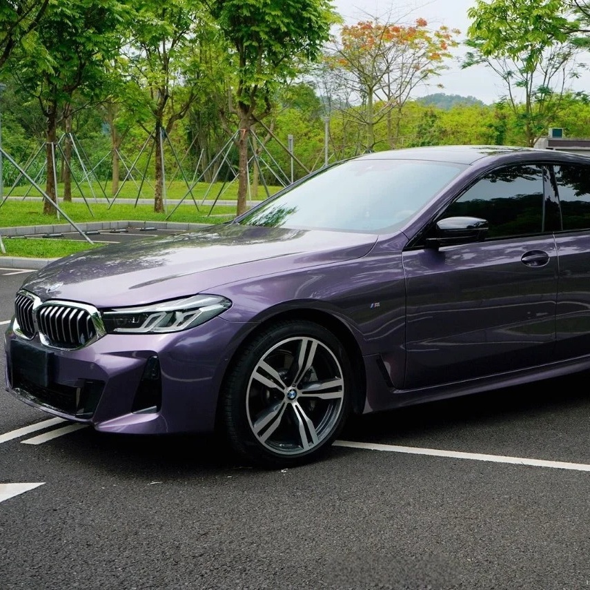 Ravoony Basic Bentley Gloss Grey Violet Car Vinyl Wrap