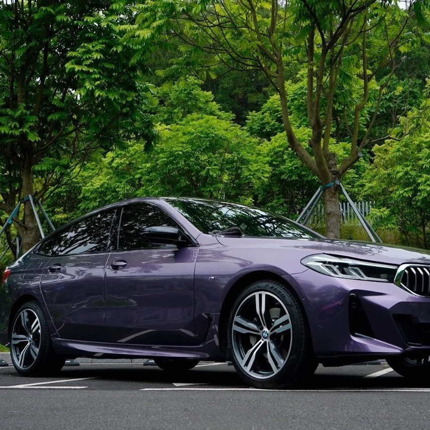 Ravoony Basic Bentley Gloss Grey Violet Car Vinyl Wrap