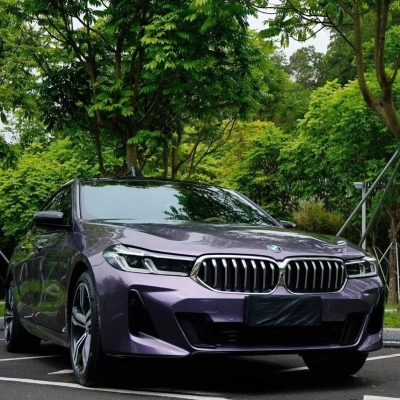 Ravoony Basic Bentley Gloss Grey Violet Car Vinyl Wrap 02