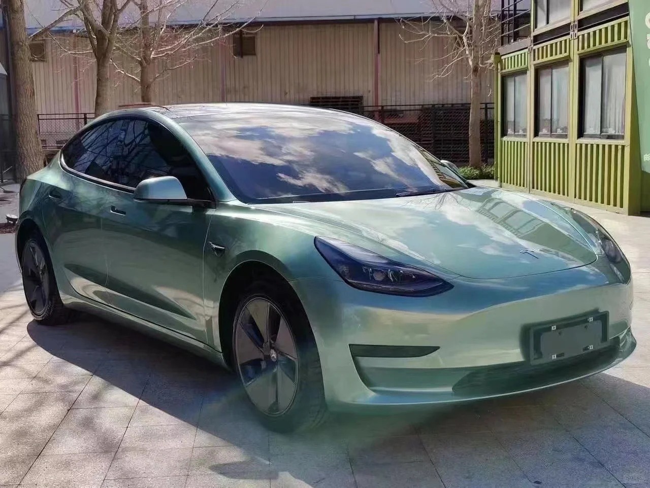 Ravoony Basic Ferrari Gloss Verde Francesca Green Vinyl Car Wrap