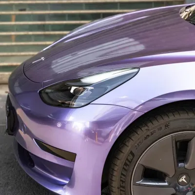 Ravoony Basic Gloss Liquid Metallic Viola Purple Car Wrap 02