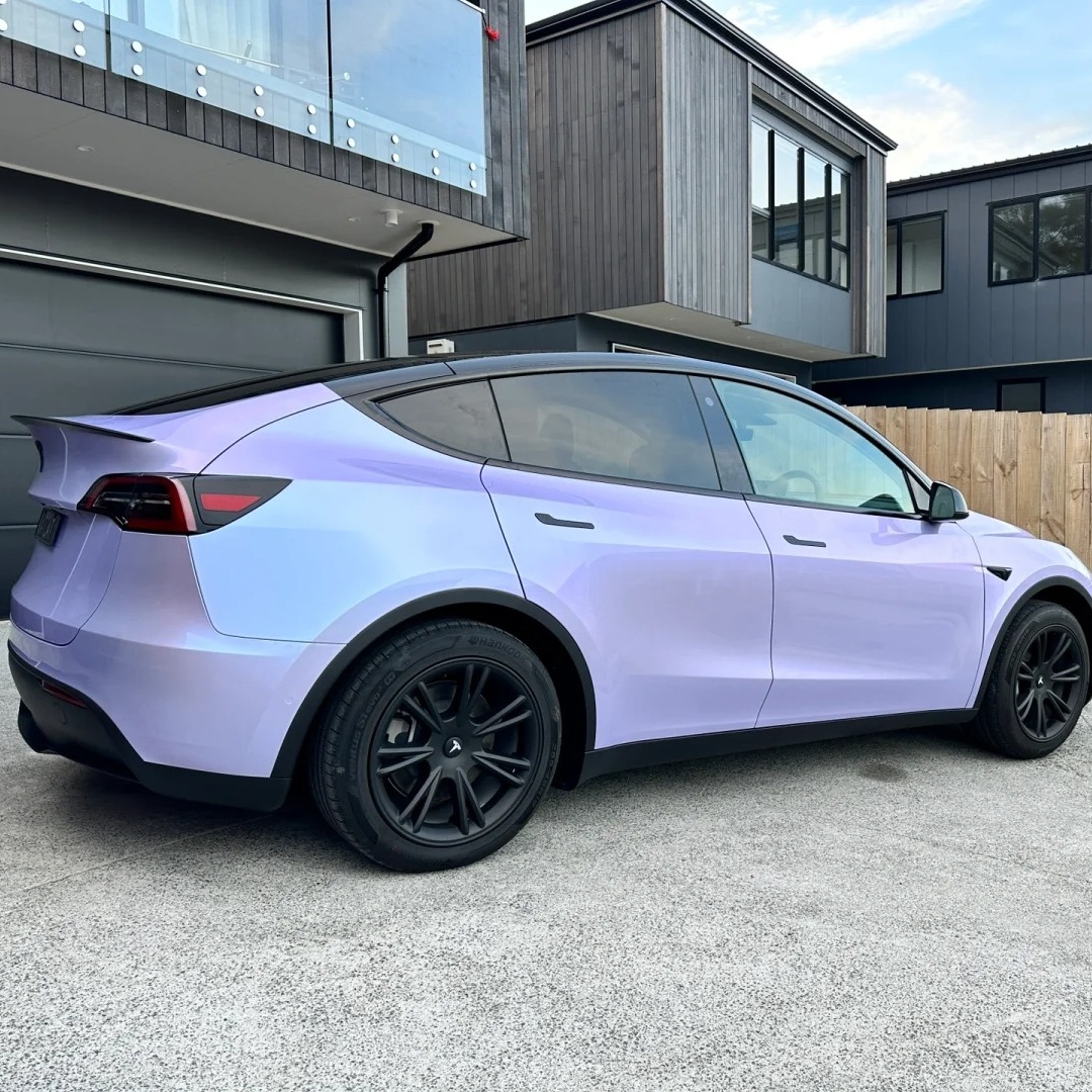 Ravoony Basic Twin Silver Purple Car Vinyl Wrap