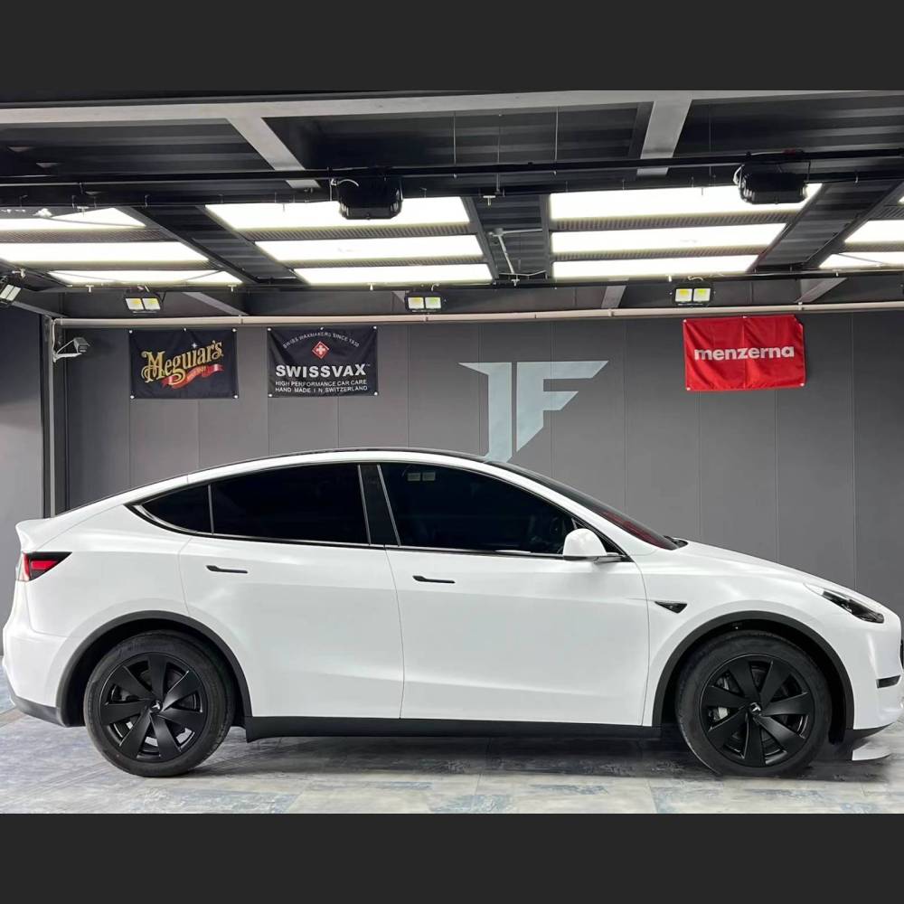 Ravoony Plus Heavy Metallic Sparkle White Car Vinyl Wrap