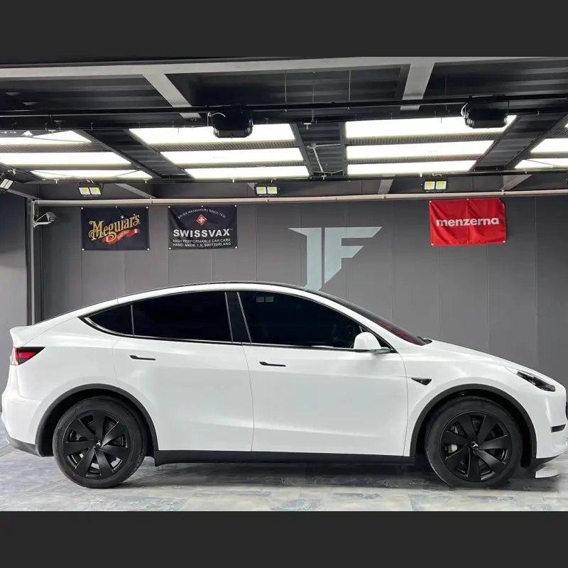 Ravoony Plus Heavy Metallic Sparkle White Car Vinyl Wrap