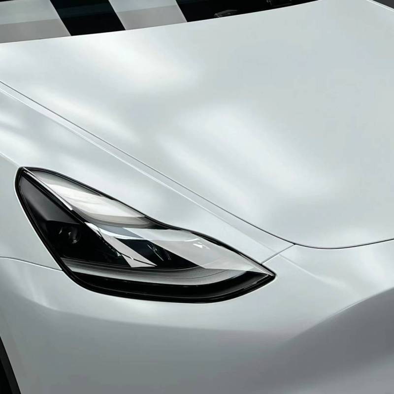 Ravoony Plus Heavy Metallic Sparkle White Car Vinyl Wrap