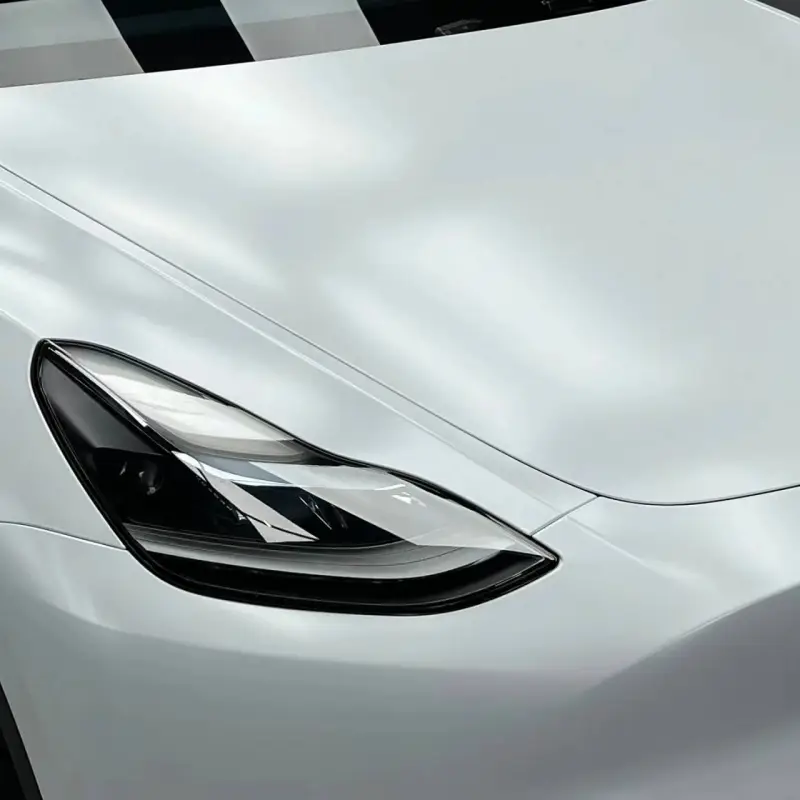 Ravoony Plus Heavy Metallic Sparkle White Car Vinyl Wrap
