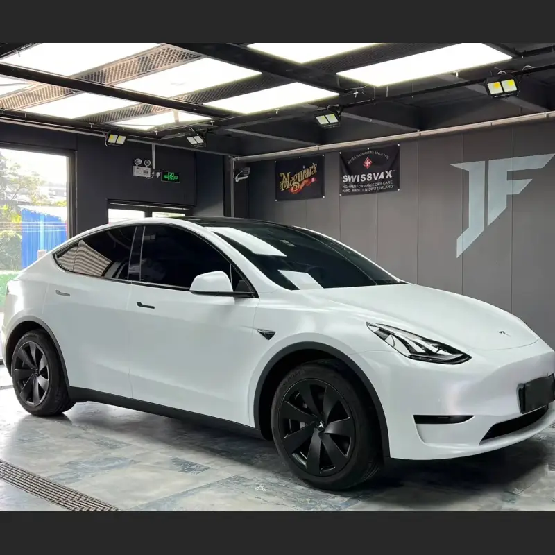 Ravoony Plus Heavy Metallic Sparkle White Car Vinyl Wrap