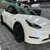 Ravoony Plus Matte Pure Metallic White to Blue Car Vinyl Wrap