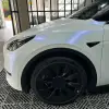 Ravoony Plus Matte Pure Metallic White to Blue Car Vinyl Wrap