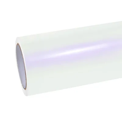Ravoony Plus Pure Metallic White To Purple Vinyl Car Wrap 01